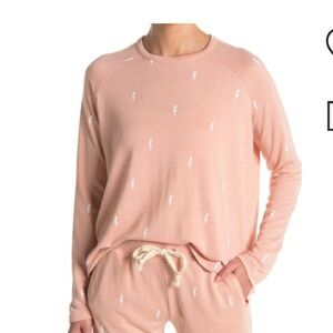 THEO & SPENCE - LIGHTNING BOLT LOUNGE PULLOVER IN DARK PINK4. -Medium